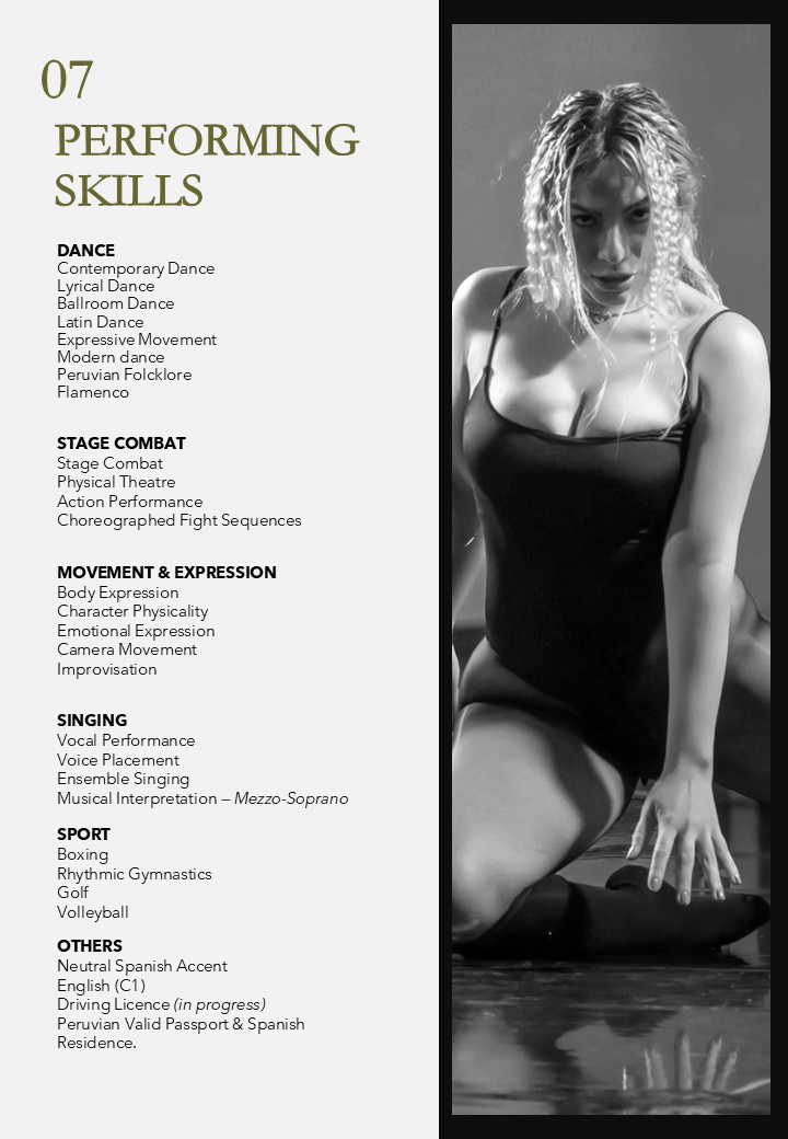 Performing skills-Danixa Sfree